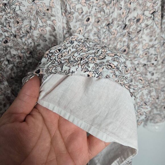 Rebecca Minkoff Floral Pleated Lace Bell Sleeves Mini Dress Size Small - Picture 8 of 12